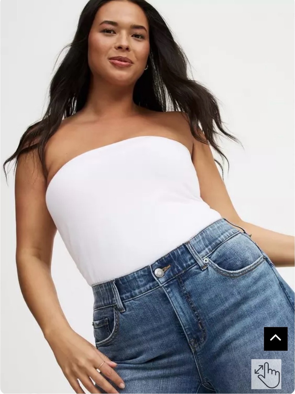 Torrid White Ruched Tube Top - Picture 2 of 8